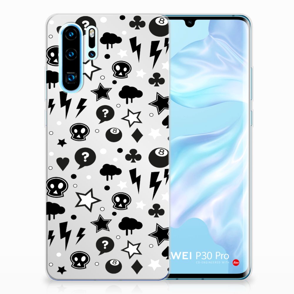 Silicone Back Case Huawei P30 Pro Silver Punk