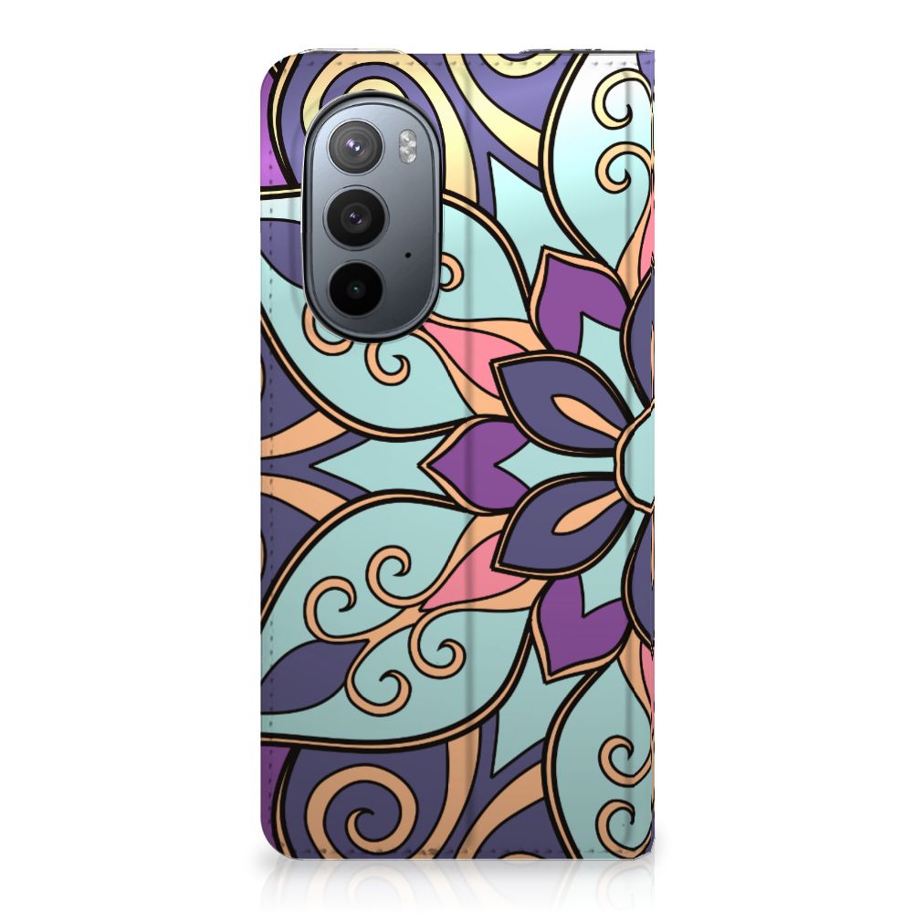 Motorola Edge 30 Pro Smart Cover Purple Flower - B2C Telecom
