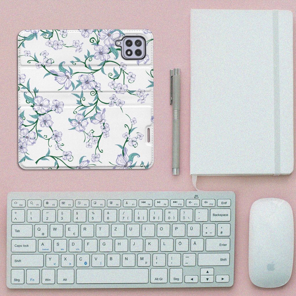 Samsung Galaxy A22 4G | M22 Uniek Smart Cover Blossom White - B2C Telecom