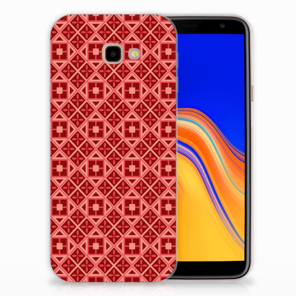 Samsung Galaxy J4 Plus (2018) TPU bumper Batik Rood