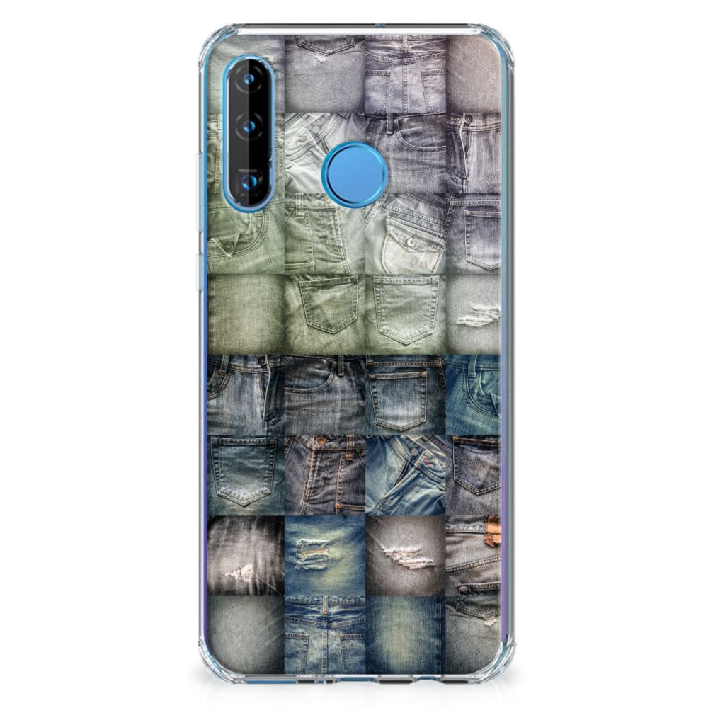 Anti Shock Bumper Case Huawei P30 Lite Spijkerbroeken