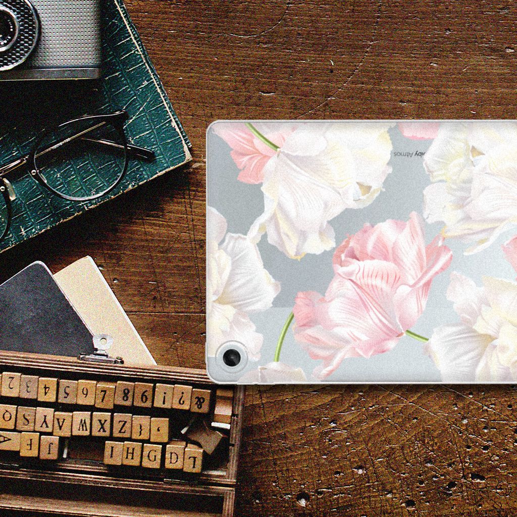 Lenovo Tab M10 Plus (3e generatie) Siliconen Hoesje Lovely Flowers - B2C Telecom
