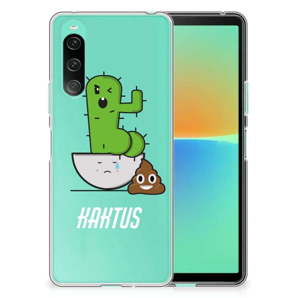 Sony Xperia 10 V Telefoonhoesje met Naam Cactus Poo