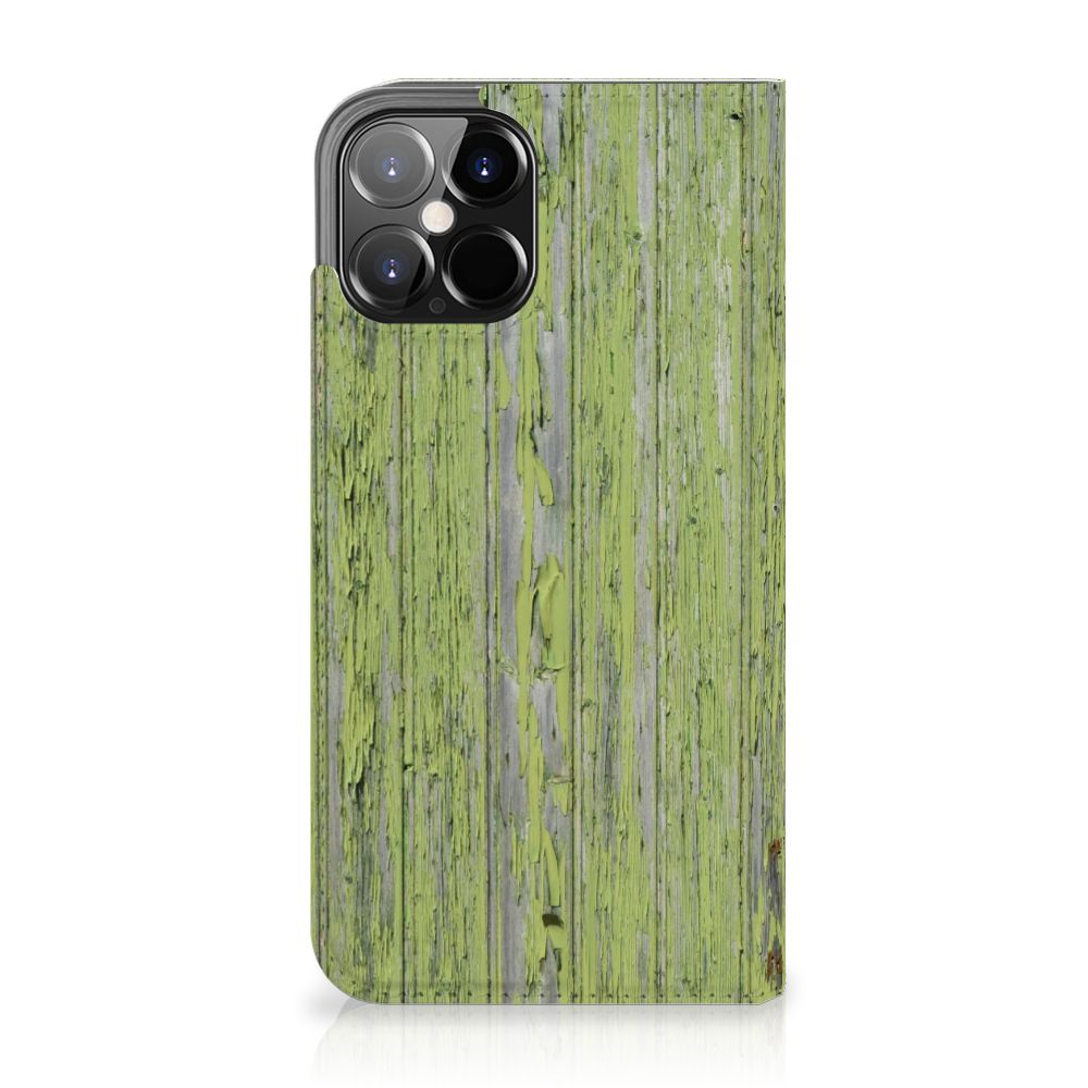 iPhone 12 Pro Max Book Wallet Case Green Wood - B2C Telecom