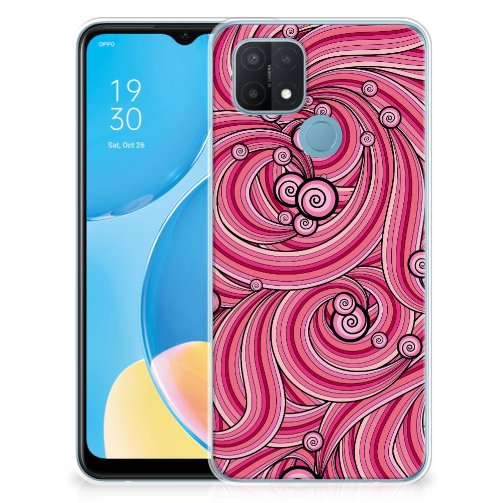 OPPO A15 Hoesje maken Swirl Pink B2C Telecom