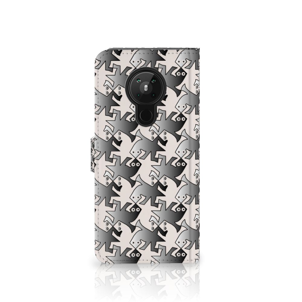 Nokia 5.3 Telefoonhoesje met Pasjes Salamander Grey