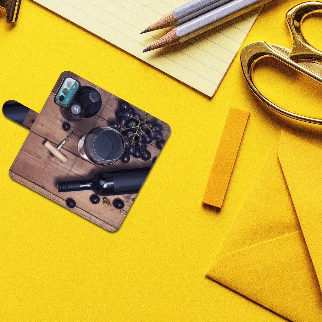 Motorola Moto G60 Book Cover Wijn