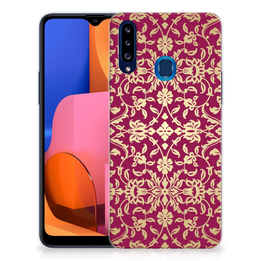 Siliconen Hoesje Samsung Galaxy A20s Barok Pink B2C Telecom