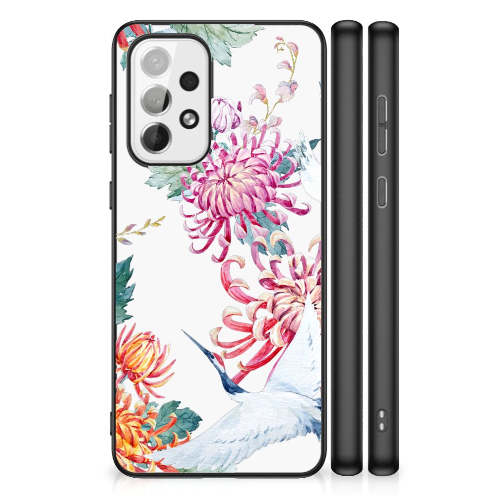 Samsung Galaxy A73 Dierenprint Telefoonhoesje Bird Flowers B2C Telecom