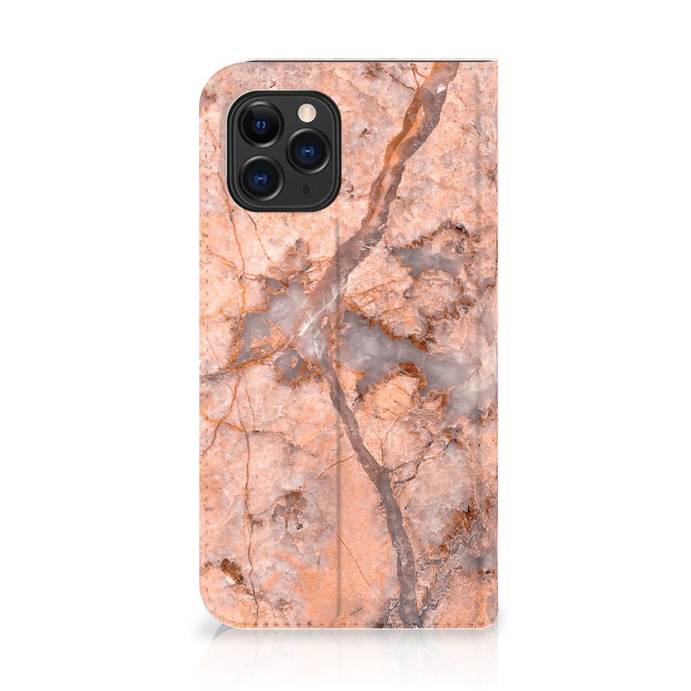 Apple iPhone 11 Pro Standcase Marmer Oranje