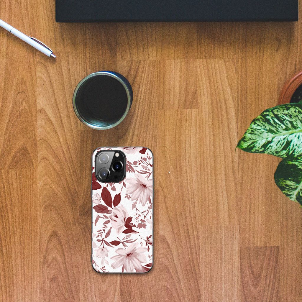 Kleurrijke Telefoonhoesje iPhone 14 Pro Max Watercolor Flowers B2C Telecom
