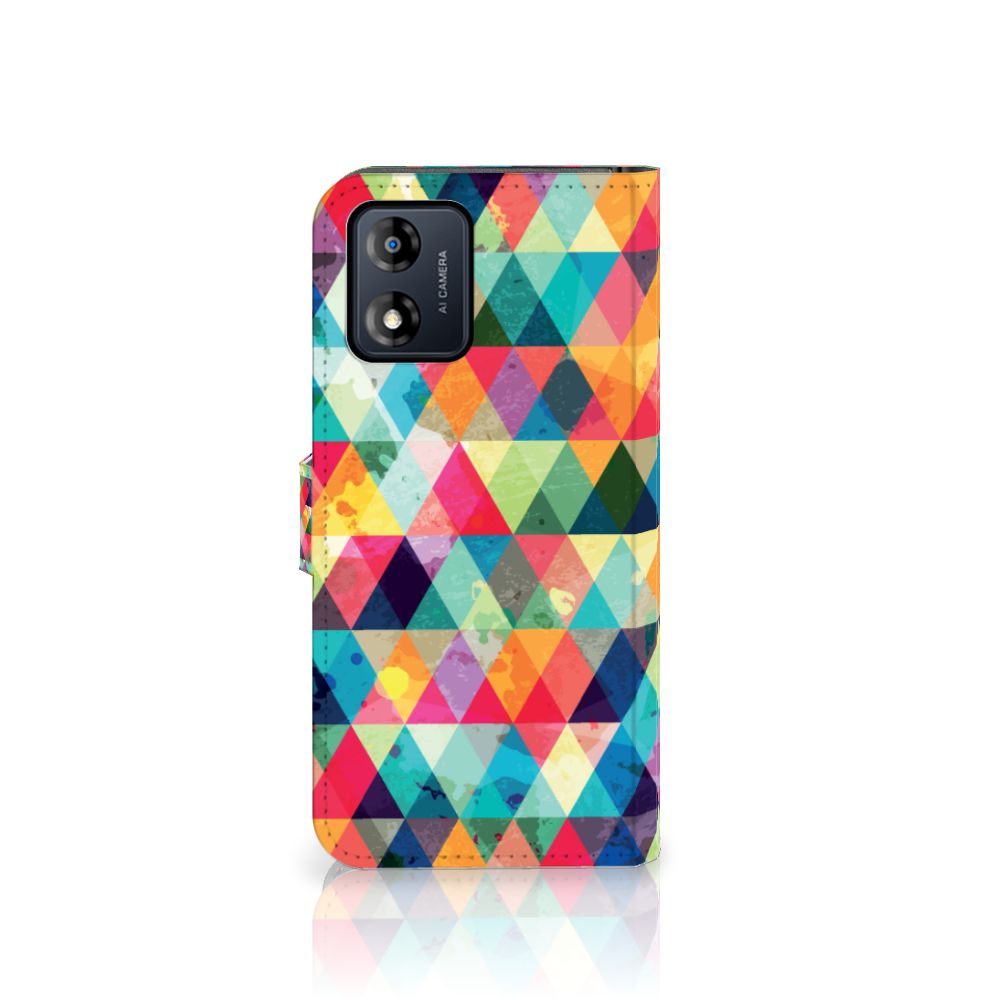 Motorola Moto E13 4G Telefoon Hoesje Geruit