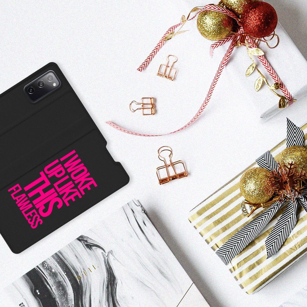 Samsung Galaxy S20 FE Hoesje met tekst Woke Up - Origineel Cadeau Zelf Maken - B2C Telecom
