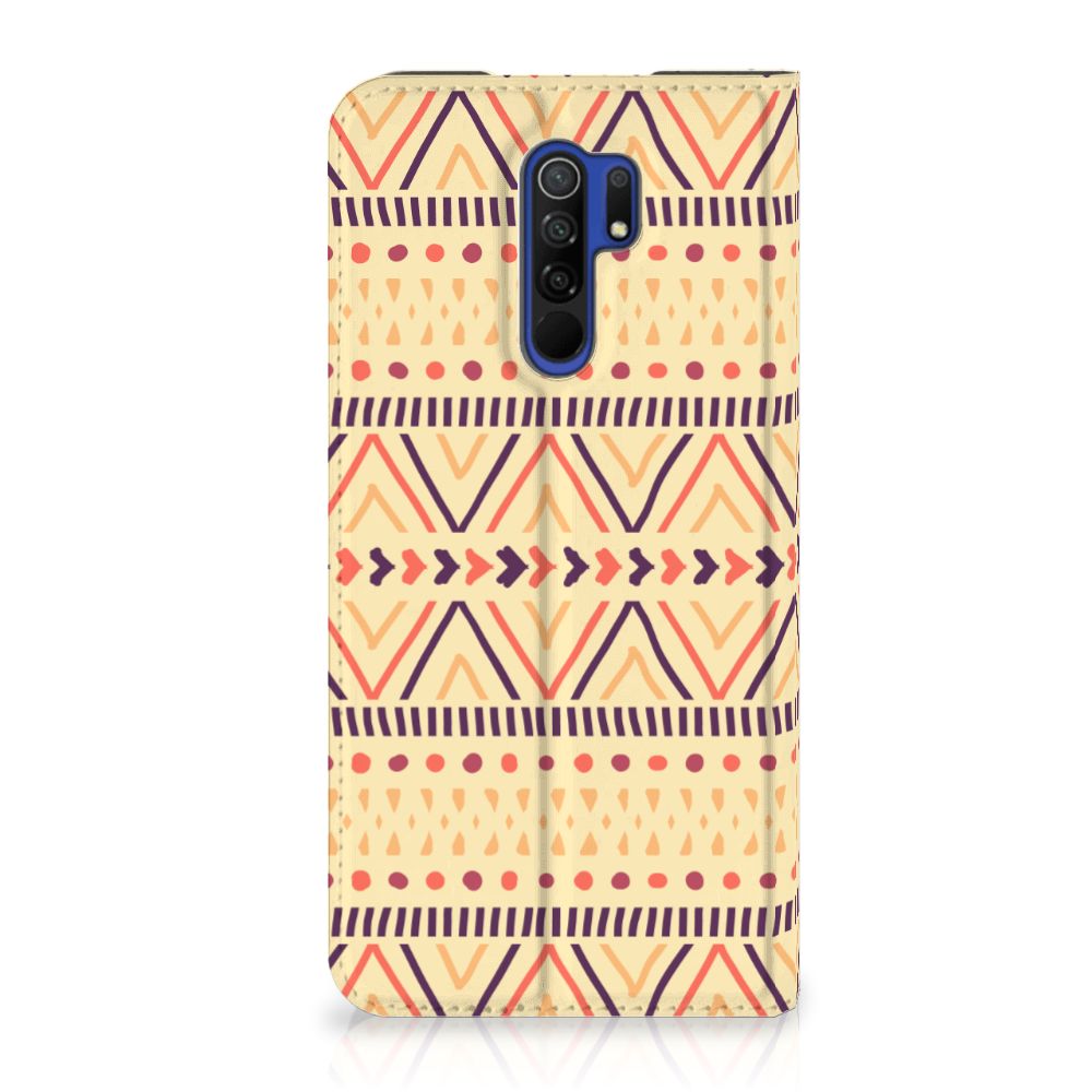 Xiaomi Redmi 9 Hoesje met Magneet Aztec Yellow - B2C Telecom
