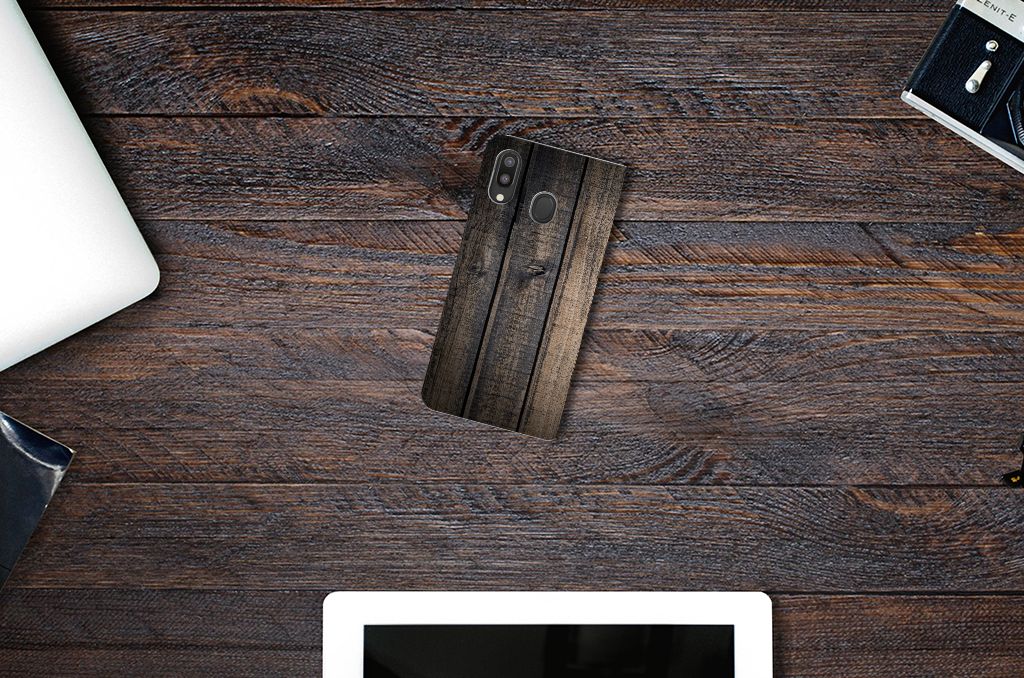 Samsung Galaxy M20 Book Wallet Case Steigerhout