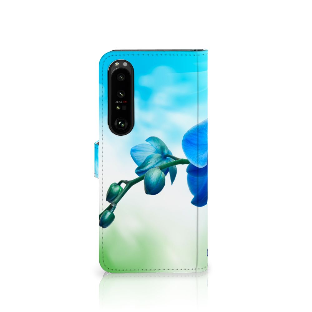 Sony Xperia 1 IV Hoesje Orchidee Blauw - Cadeau voor je Moeder