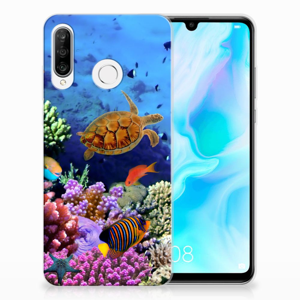 Huawei P30 Lite TPU Hoesje Vissen