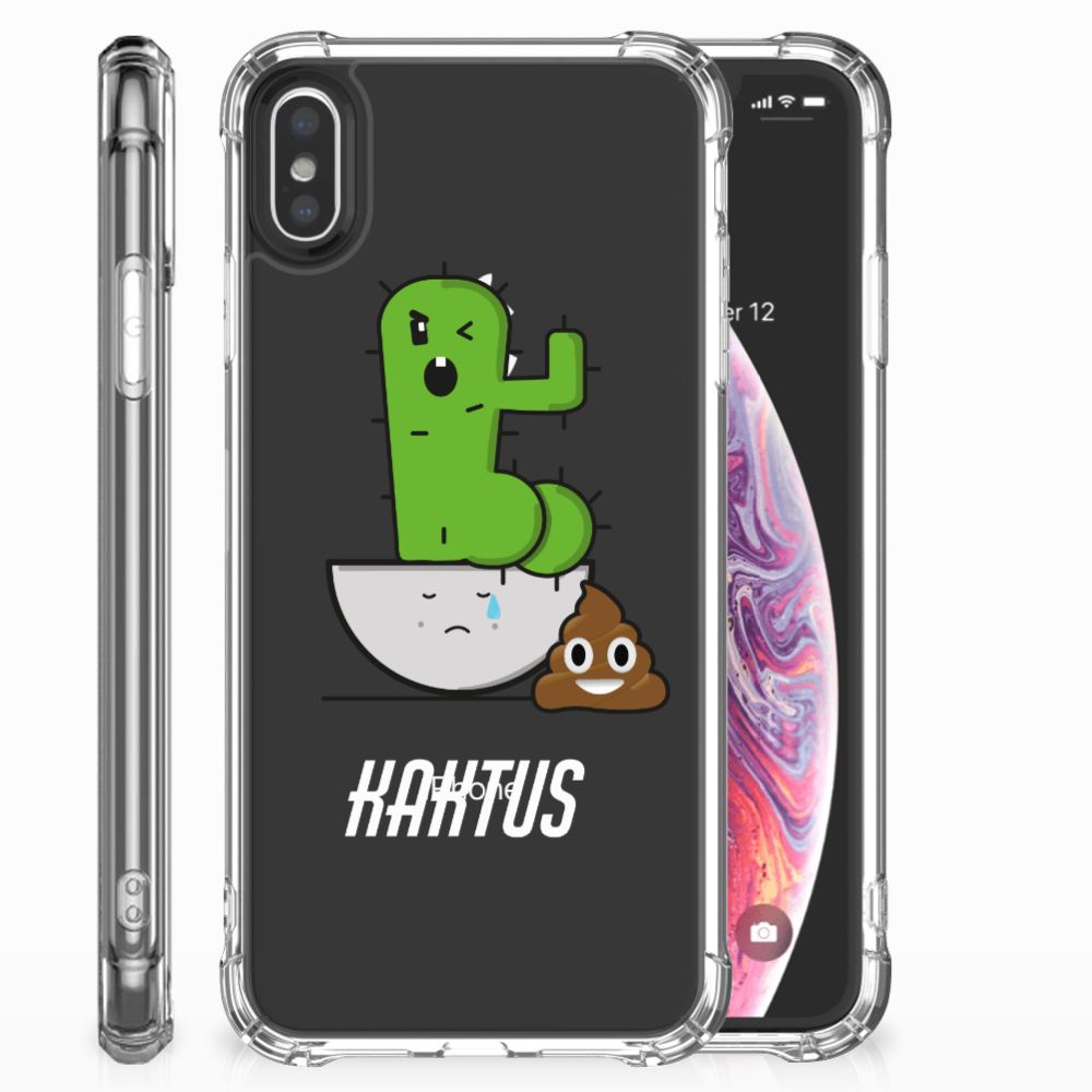 Apple iPhone X | Xs Stevig Bumper Hoesje Cactus Poo