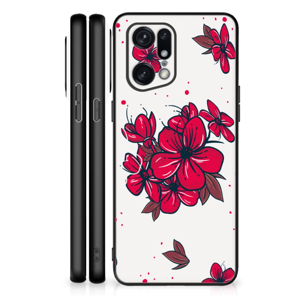 OPPO Find X5 Pro Bloemen Hoesje Blossom Red