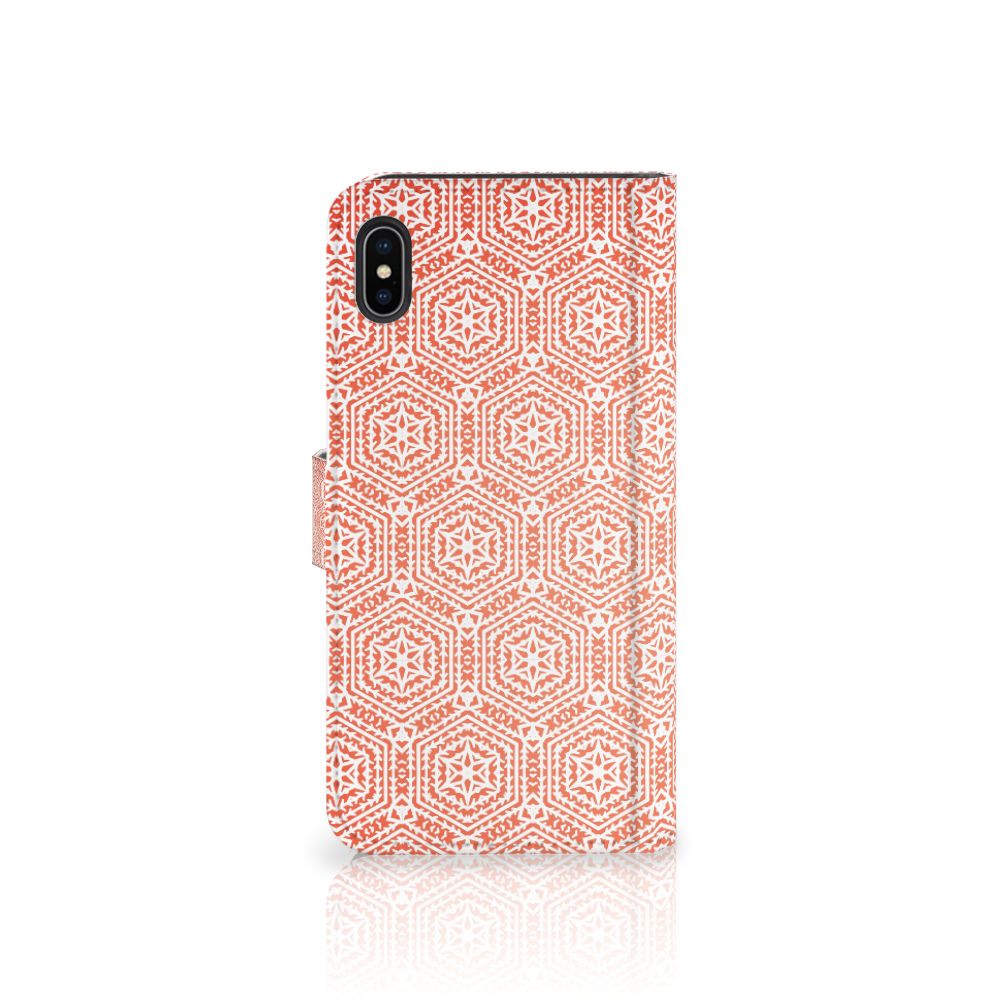 Apple iPhone Xs Max Telefoon Hoesje Pattern Orange