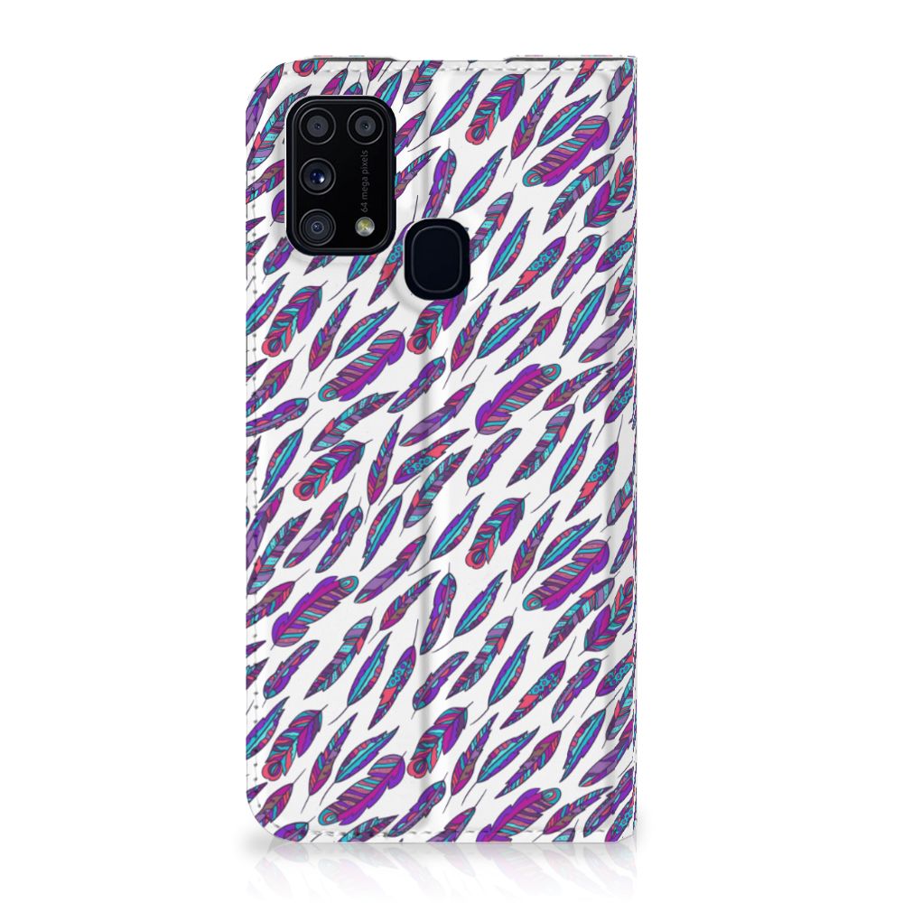 Samsung Galaxy M31 Hoesje met Magneet Feathers Color - B2C Telecom