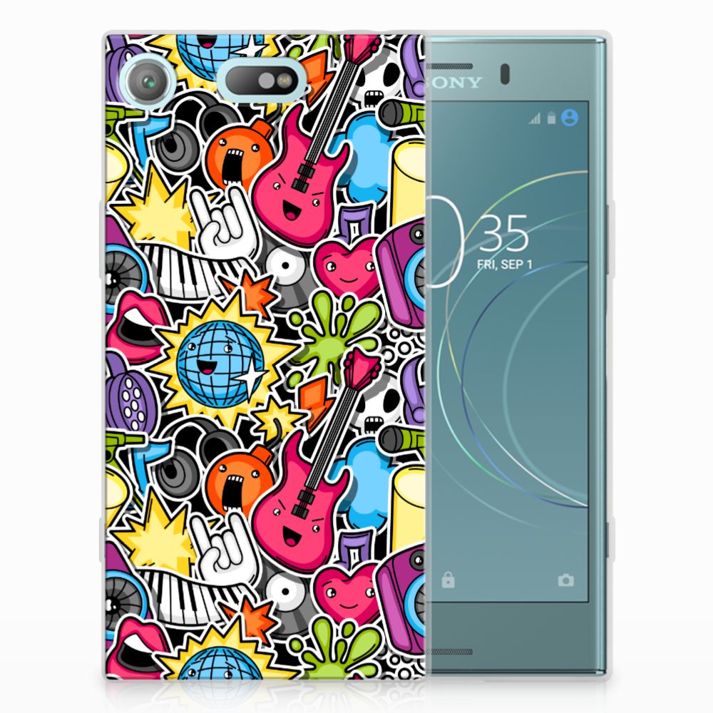 Sony Xperia XZ1 Compact Silicone Back Cover Punk Rock