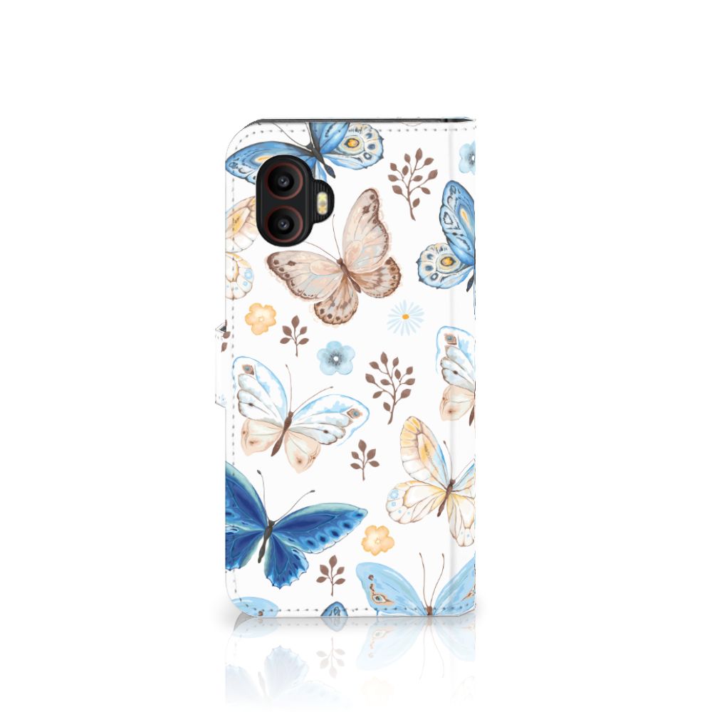 Telefoonhoesje met Pasjes voor Samsung Galaxy Xcover 6 Pro Vlinder