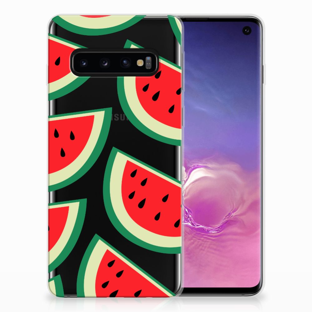 Samsung Galaxy S10 Siliconen Case Watermelons