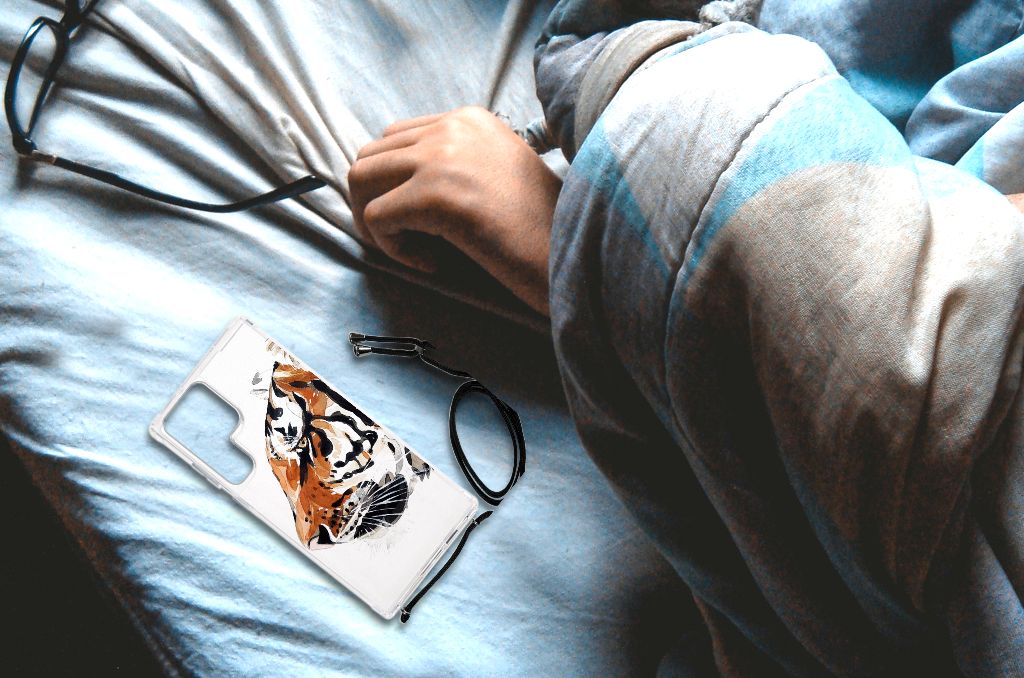 Back Cover Samsung Galaxy S23 Ultra Watercolor Tiger