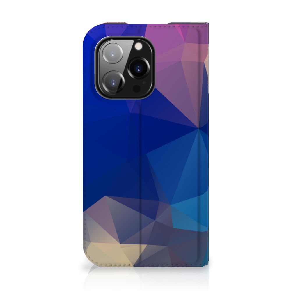 iPhone 14 Pro Stand Case Polygon Dark