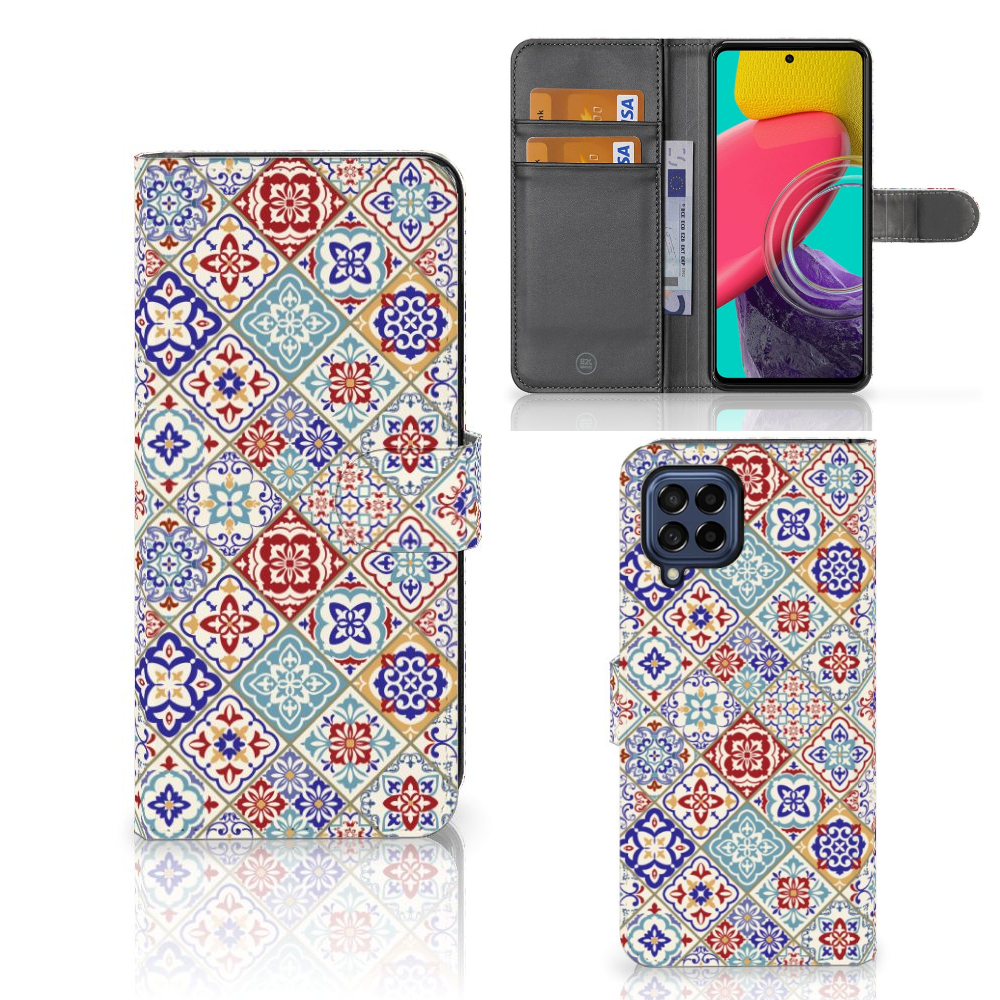 Samsung Galaxy M53 Bookcase Tiles Color