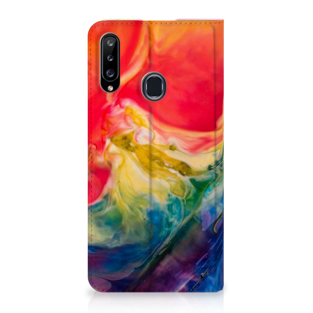 Bookcase Samsung Galaxy A20s Watercolor Dark - B2C Telecom