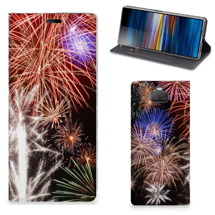 Sony Xperia 10 Plus Hippe Standcase Vuurwerk