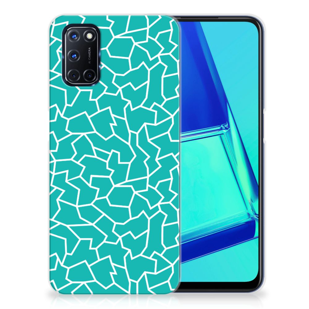 OPPO A52 | A72 Hoesje maken Cracks Blue B2C Telecom