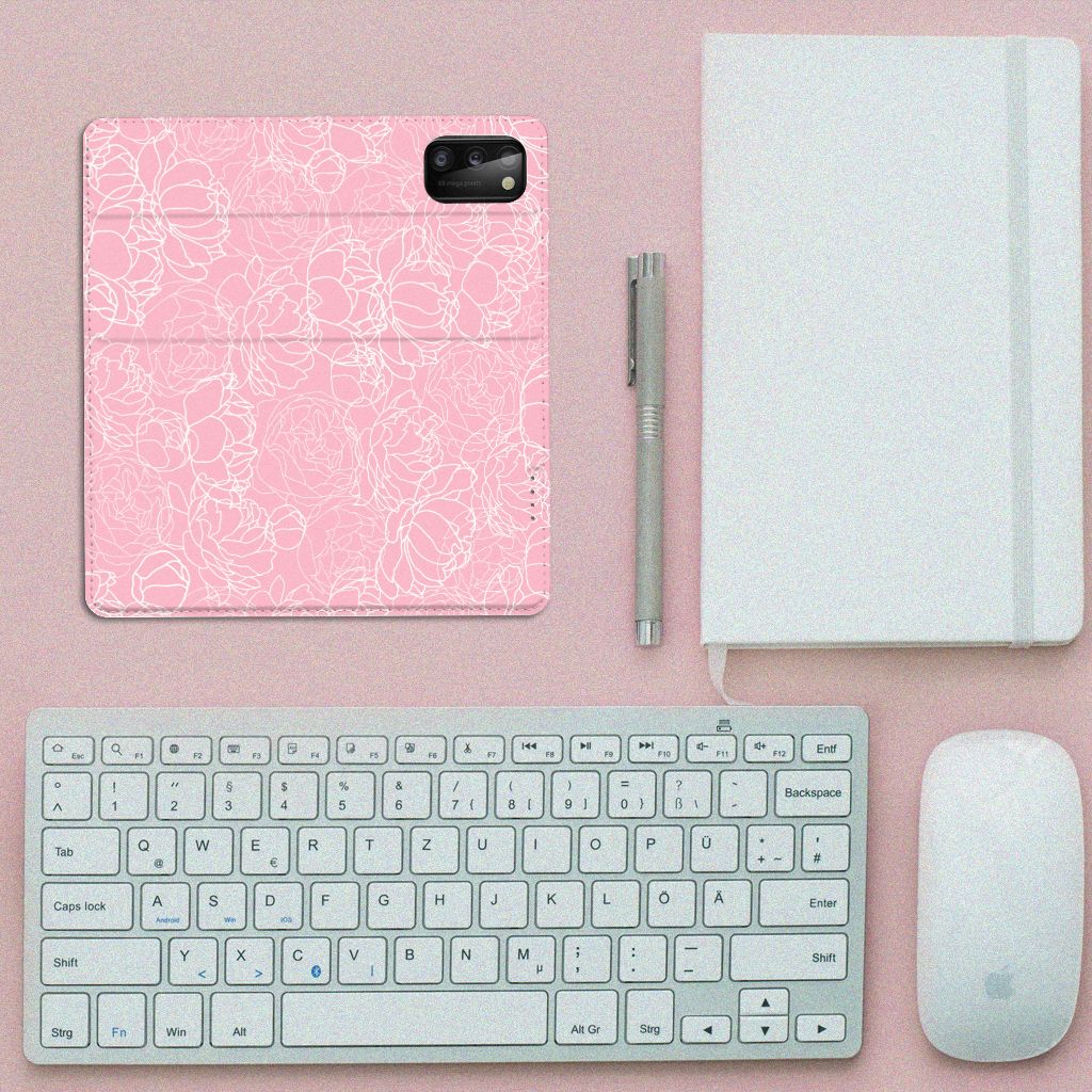 Samsung Galaxy A41 Smart Cover White Flowers - B2C Telecom