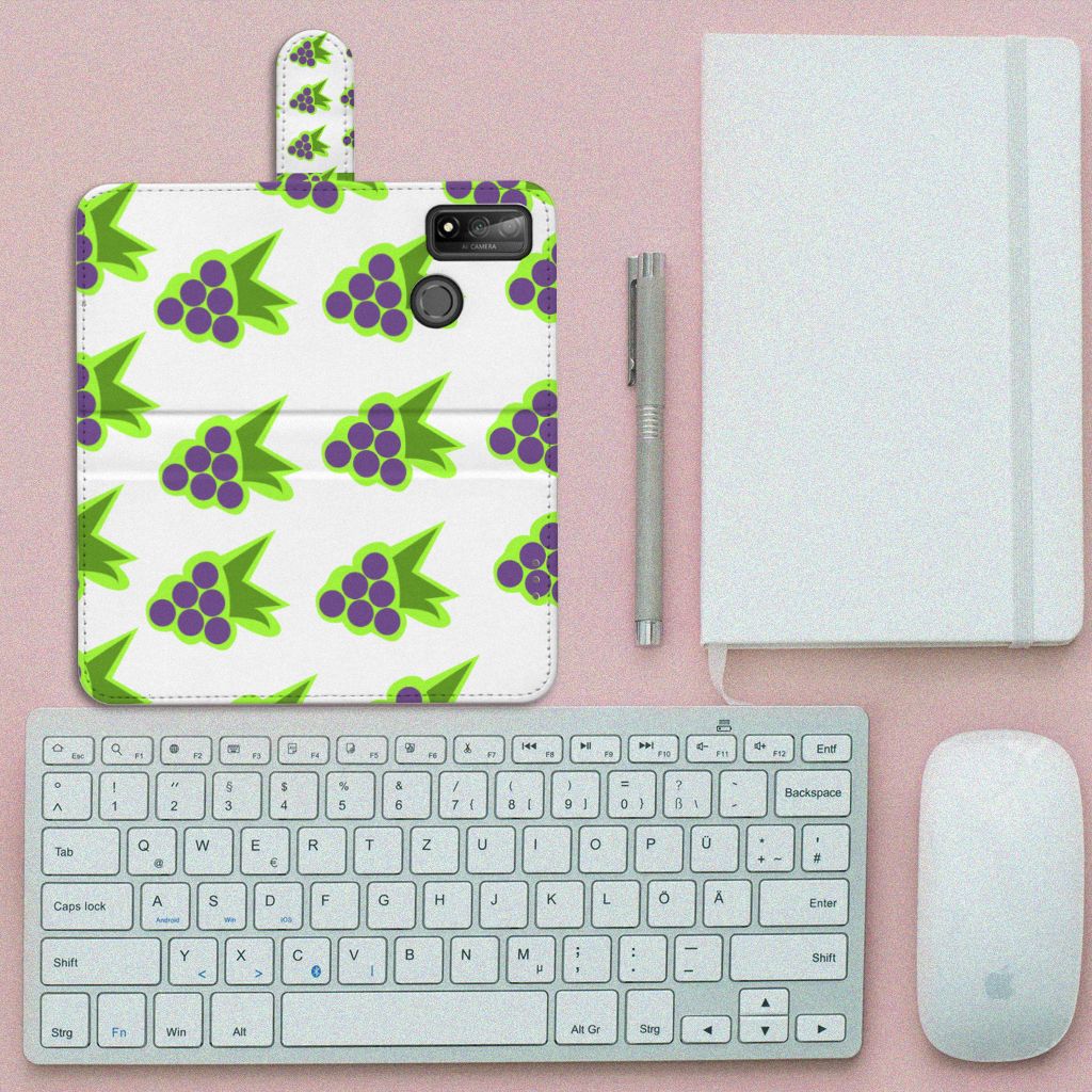 Huawei P Smart 2020 Book Cover Druiven