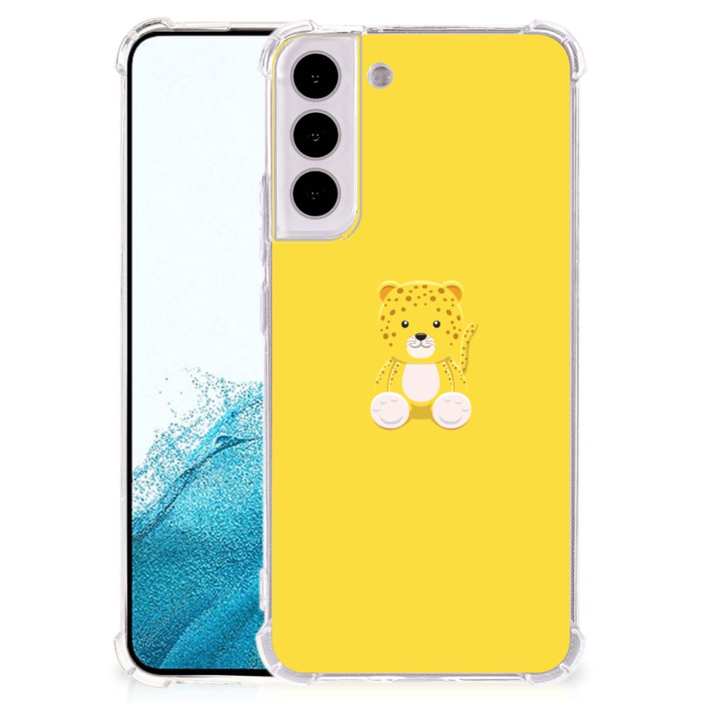 Samsung Galaxy S22 Plus Stevig Bumper Hoesje Baby Leopard