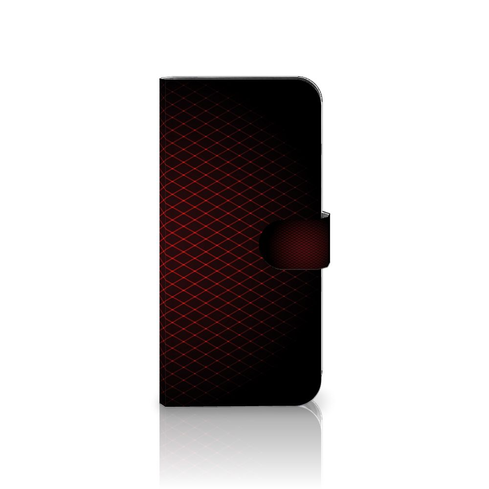 OnePlus Nord 4 Telefoon Hoesje Geruit Rood met minimalistisch design en ruimte voor 3 pasjes.