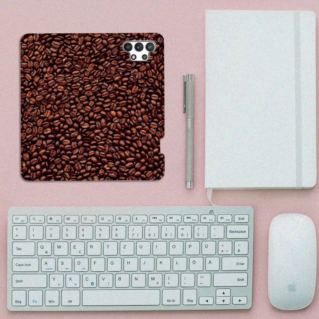 Samsung Galaxy A32 4G | A32 5G Enterprise Editie Flip Style Cover Koffiebonen - B2C Telecom