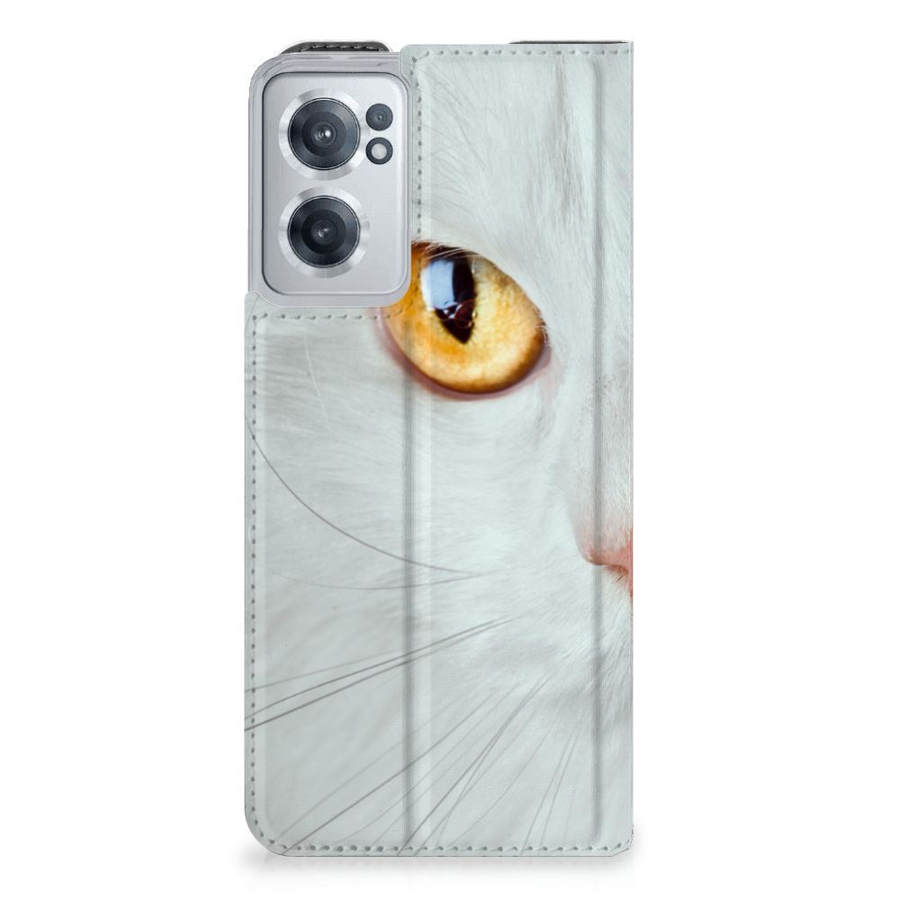 OnePlus Nord CE 2 5G Hoesje maken Witte Kat - B2C Telecom