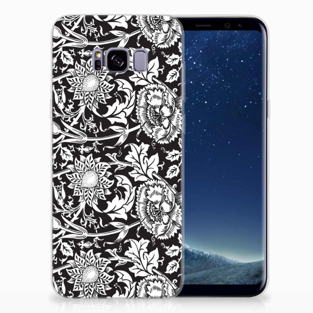 Samsung Galaxy S8 Plus TPU Case Black Flowers