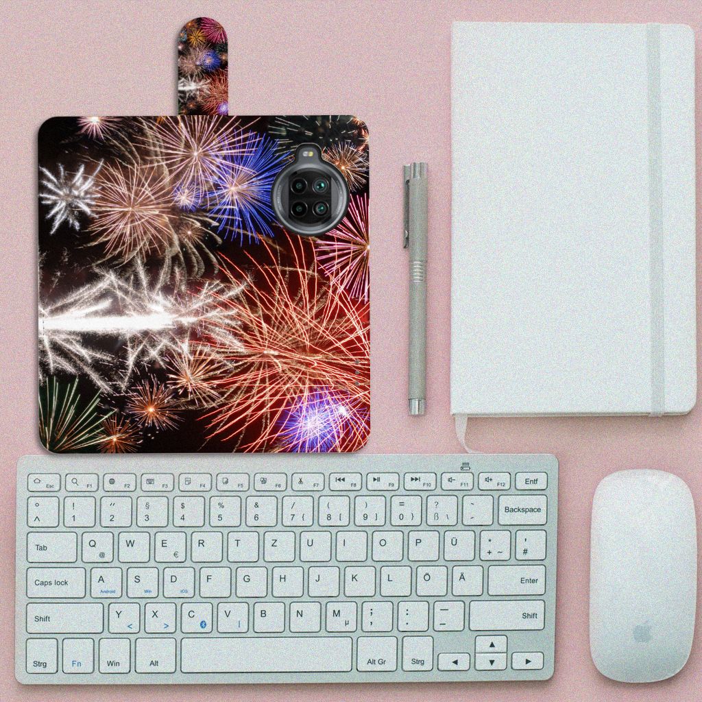 Xiaomi Mi 10T Lite Wallet Case met Pasjes Vuurwerk