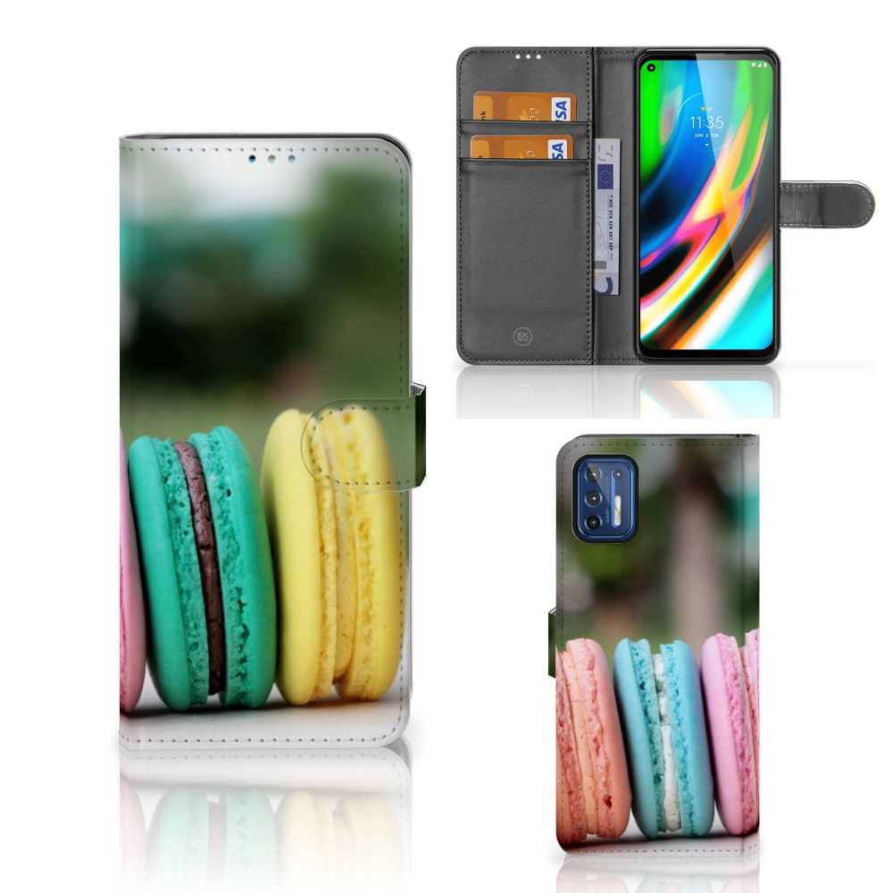 Motorola Moto G9 Plus Book Cover Macarons