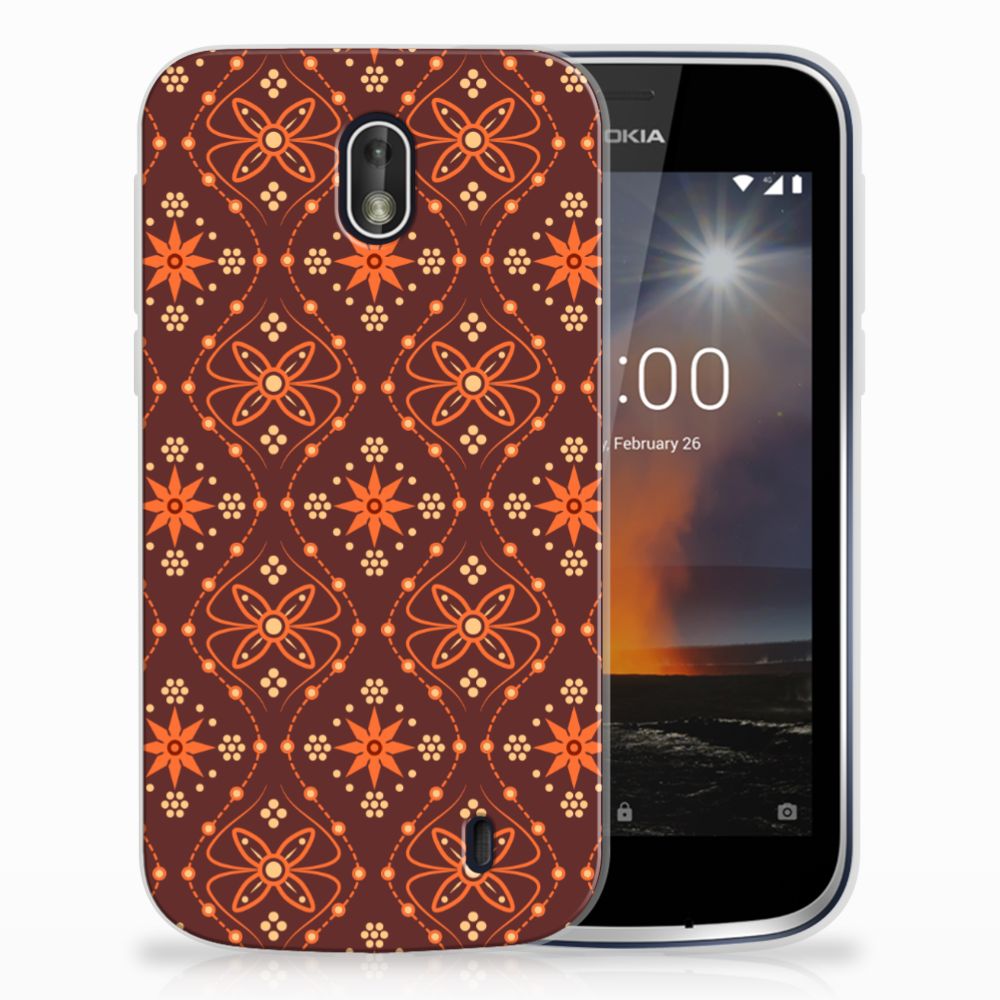 Nokia 1 TPU bumper Batik Brown