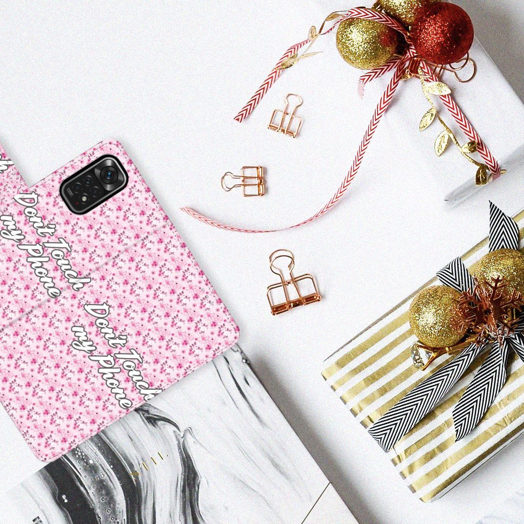 Xiaomi Redmi Note 11/11S Portemonnee Hoesje Flowers Pink DTMP