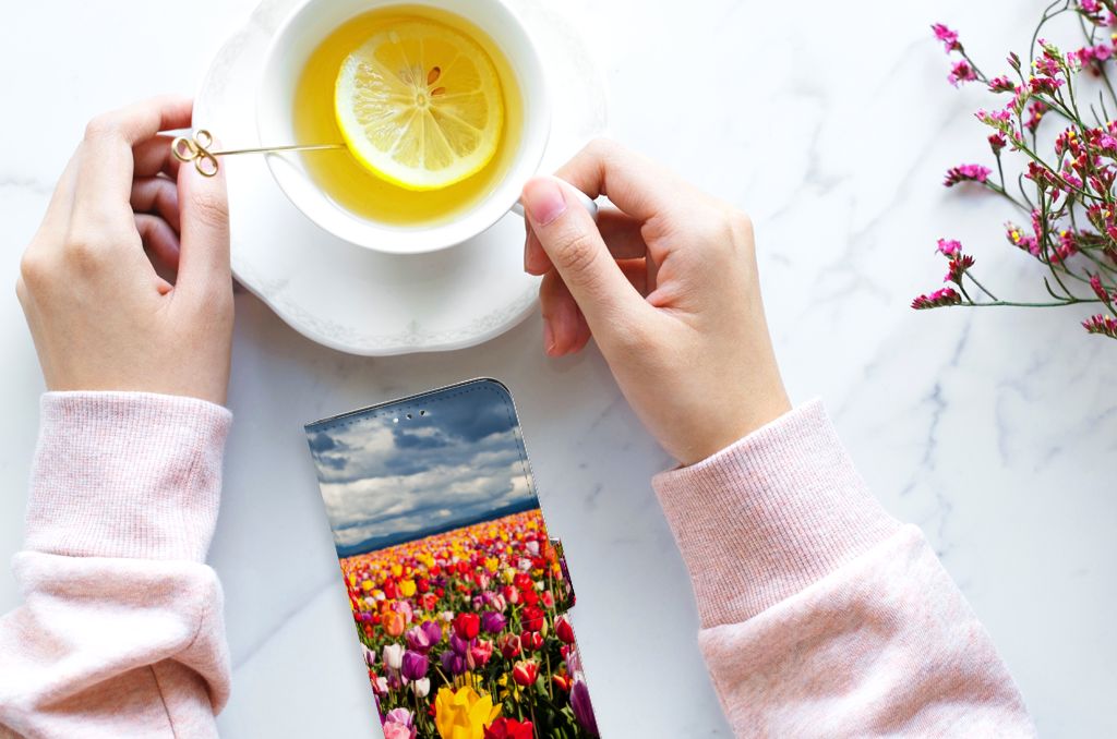 Samsung Galaxy A12 Hoesje Tulpen
