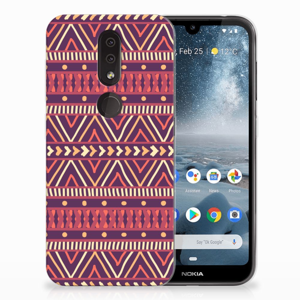 Nokia 4.2 TPU bumper Aztec Paars