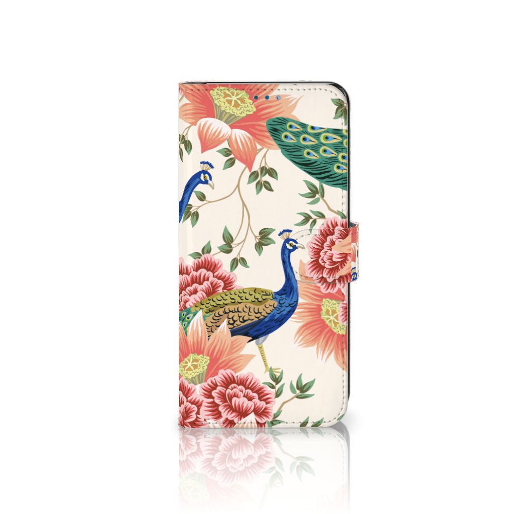 Telefoonhoesje met Pasjes voor OnePlus Nord N10 Pink Peacock