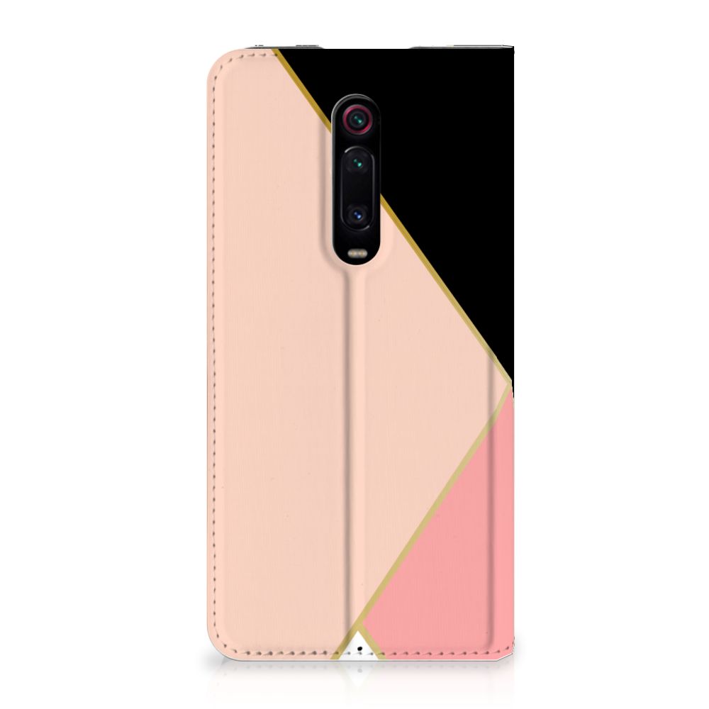 Xiaomi Redmi K20 Pro Stand Case Zwart Roze Vormen - B2C Telecom