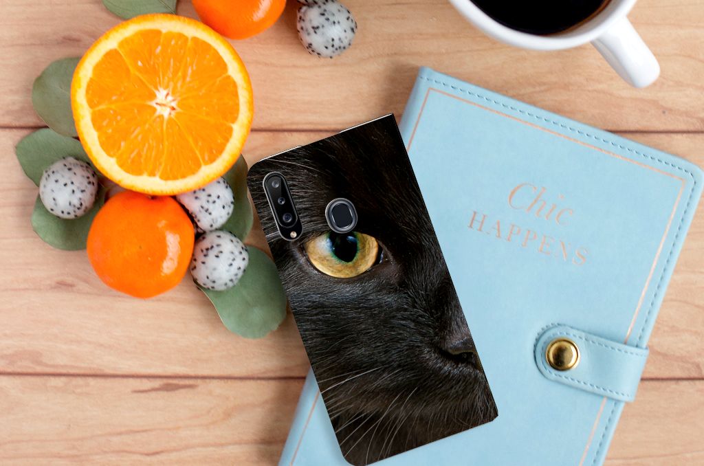 Samsung Galaxy A20s Hoesje maken Zwarte Kat - B2C Telecom